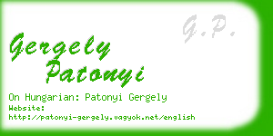 gergely patonyi business card